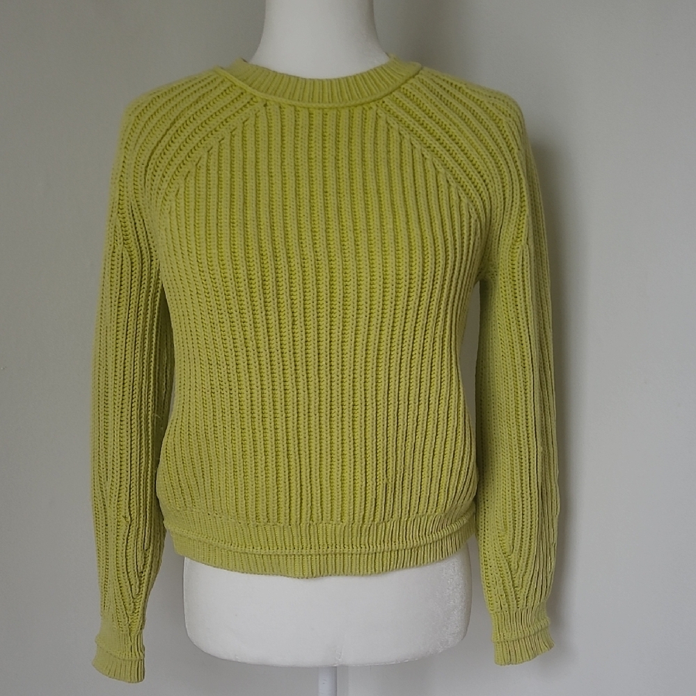 J. Crew Pale Lime Women's Crew Neck Sweater